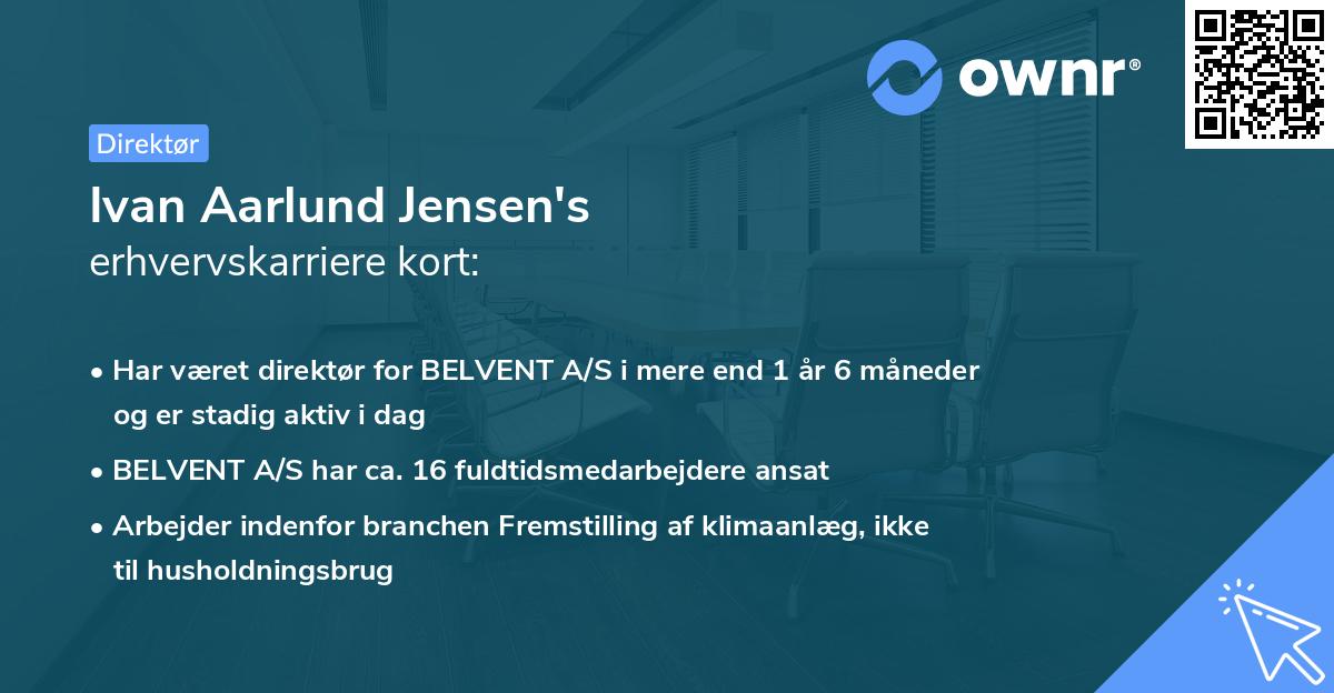 Ivan Aarlund Jensen's erhvervskarriere kort