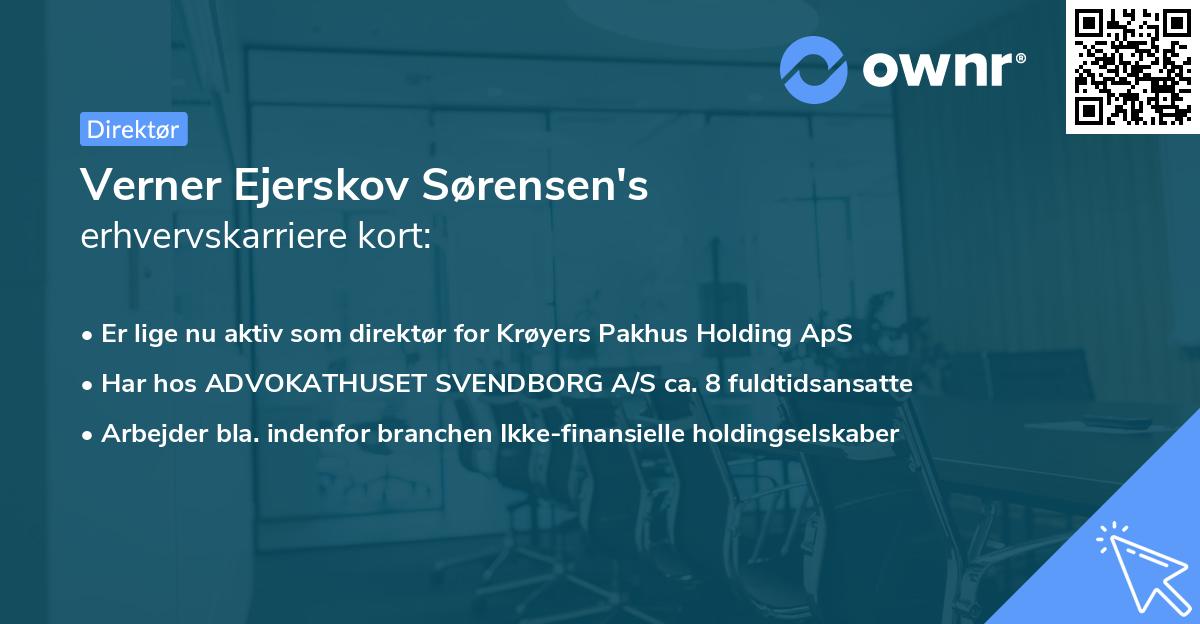 Verner Ejerskov Sørensen's erhvervskarriere kort