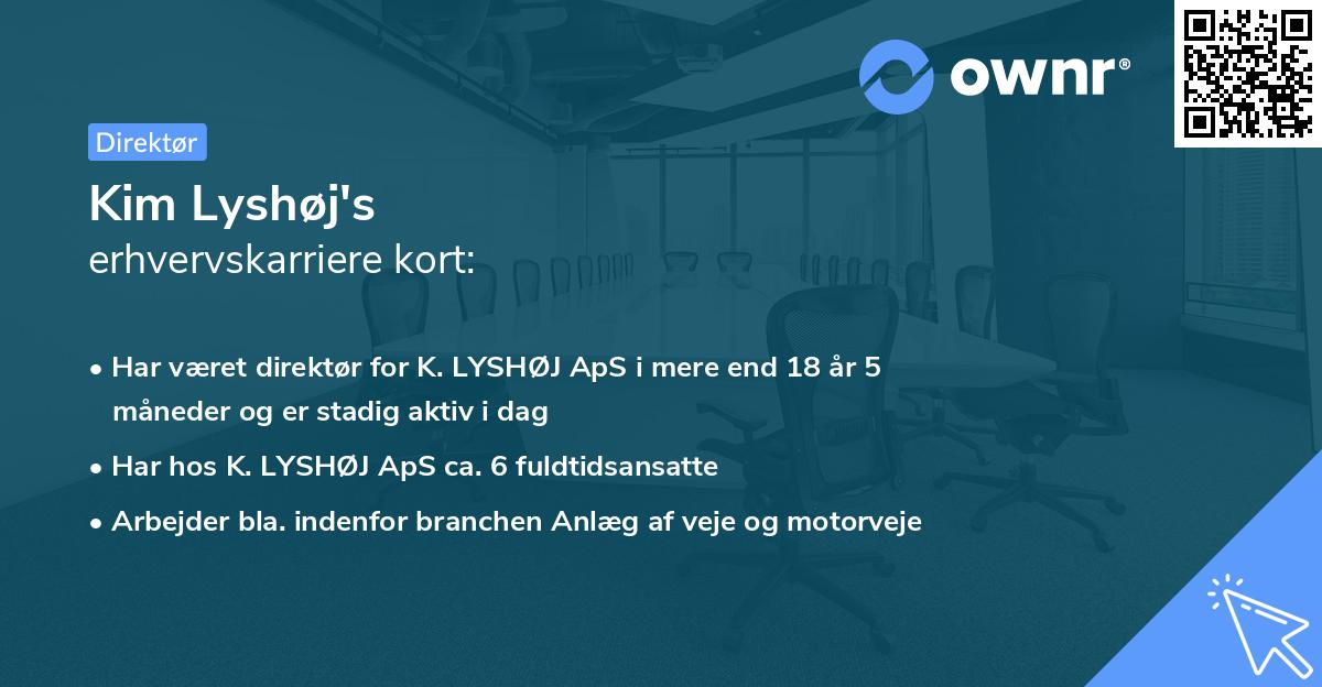 Kim Lyshøj's erhvervskarriere kort