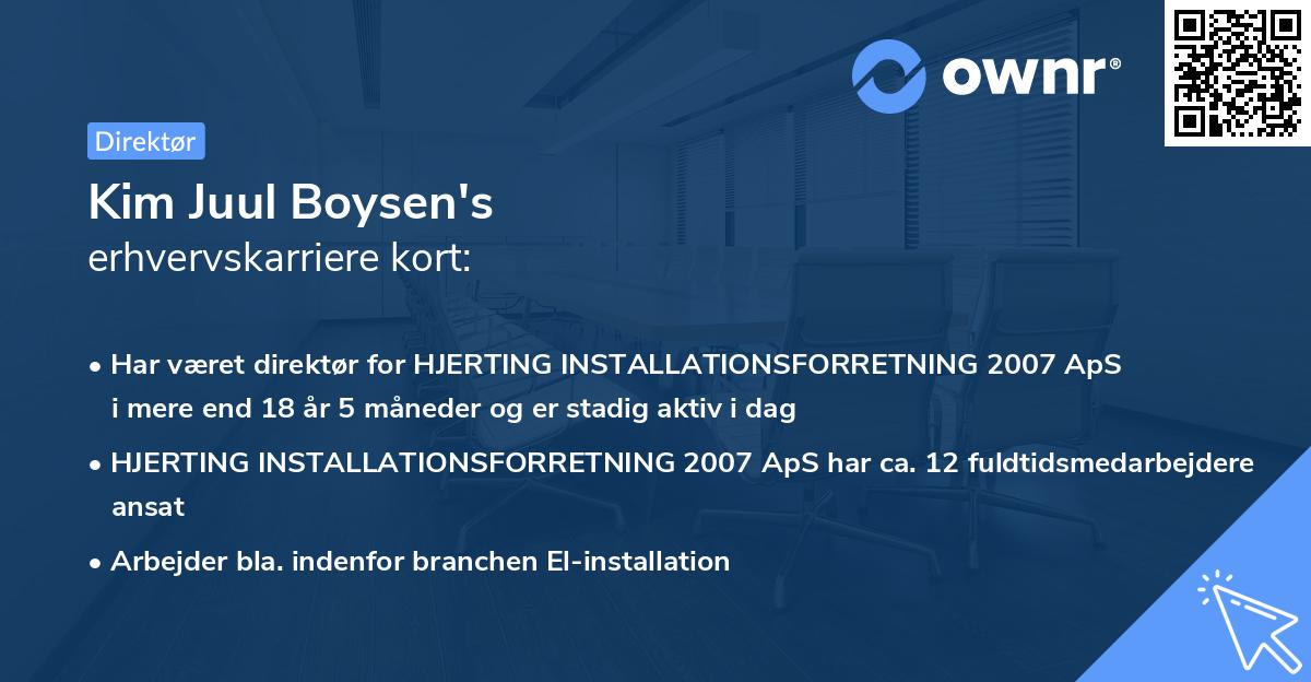 Kim Juul Boysen's erhvervskarriere kort