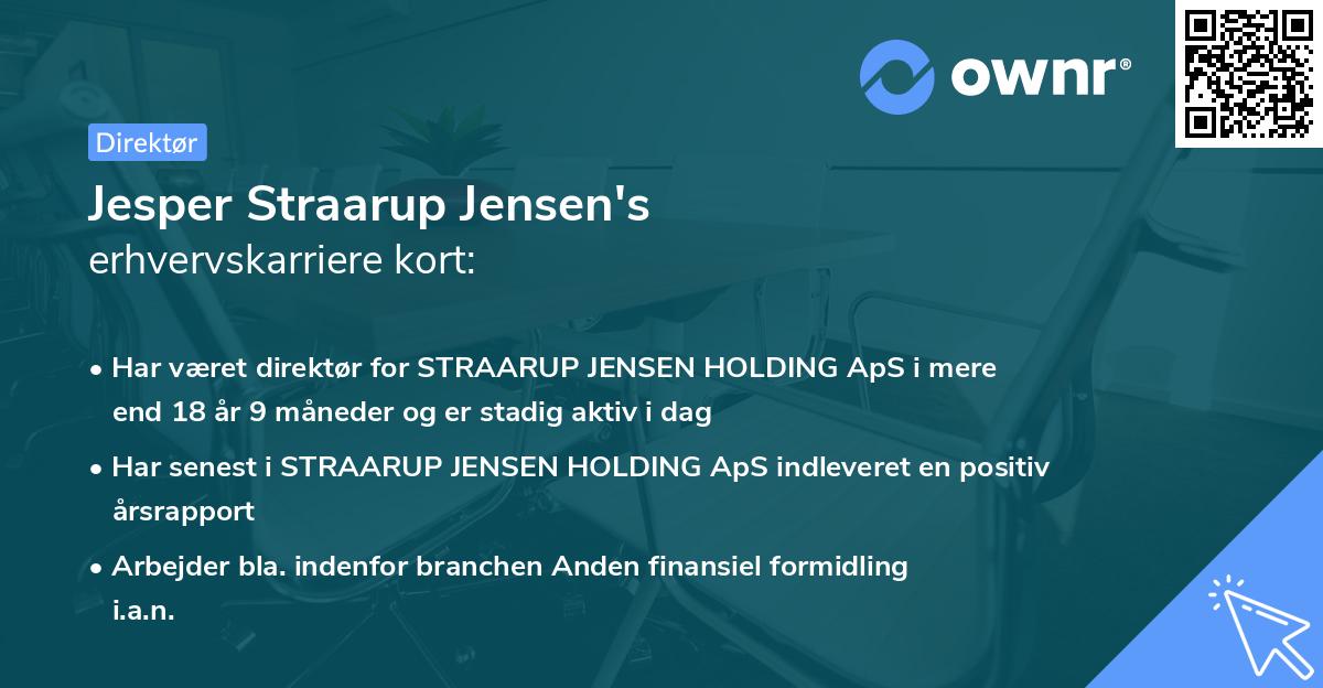 Jesper Straarup Jensen's erhvervskarriere kort