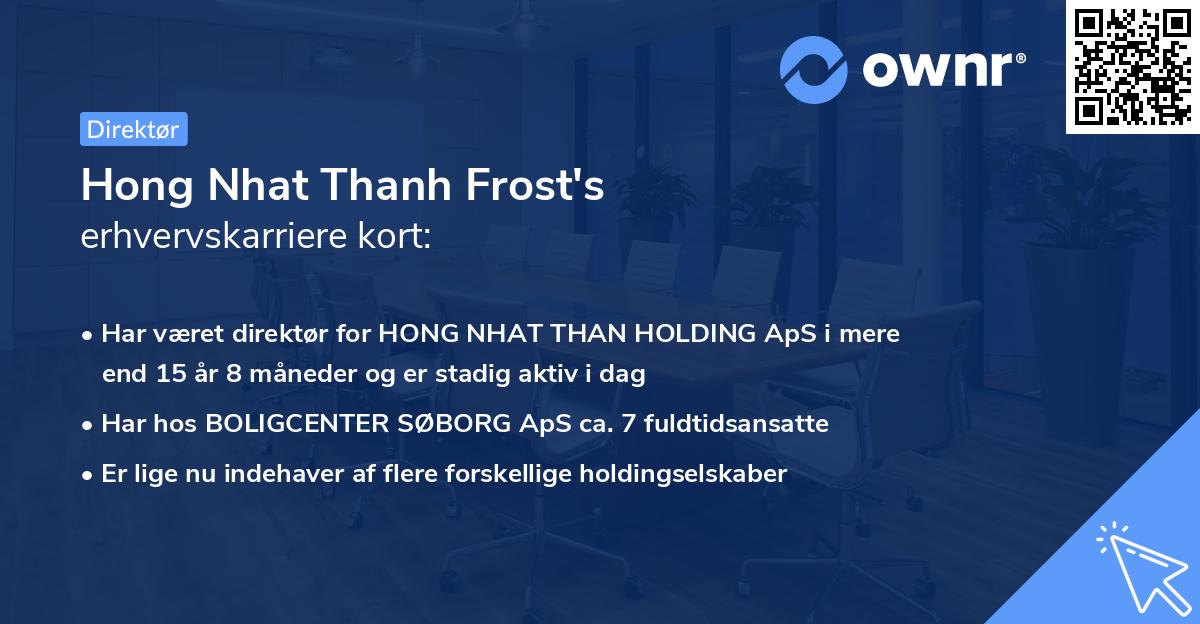 Hong Nhat Thanh Frost's erhvervskarriere kort