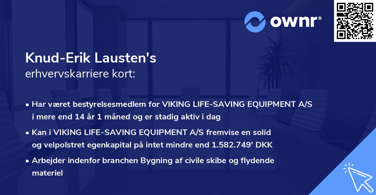 Knud-Erik Lausten's erhvervskarriere kort