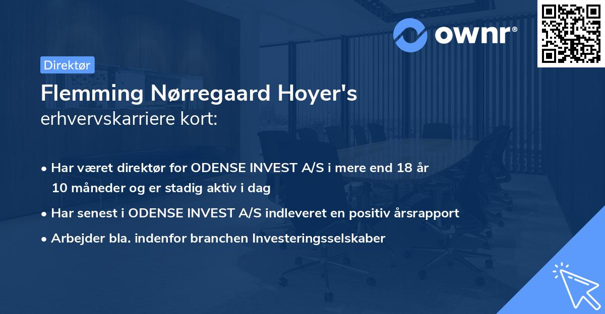 Flemming Nørregaard Hoyer's erhvervskarriere kort