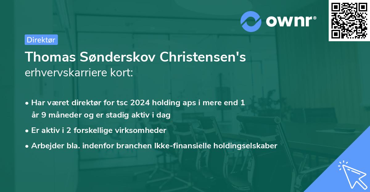 Thomas Sønderskov Christensen's erhvervskarriere kort