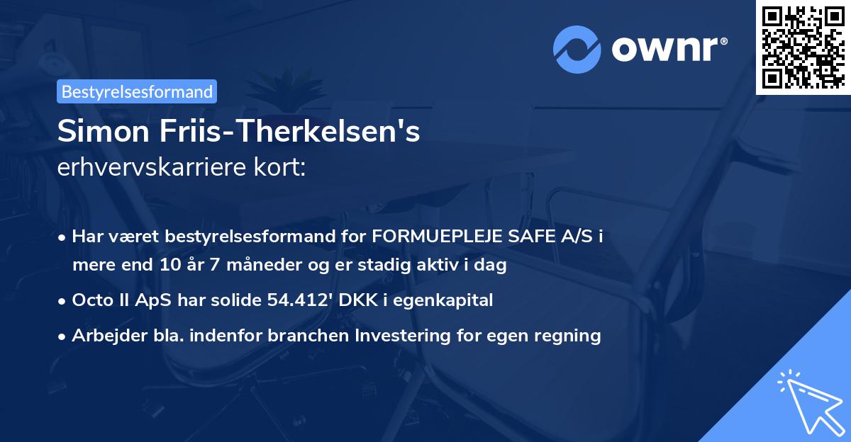 Simon Friis-Therkelsen's erhvervskarriere kort