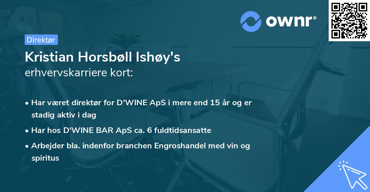 Kristian Horsbøll Ishøy's erhvervskarriere kort
