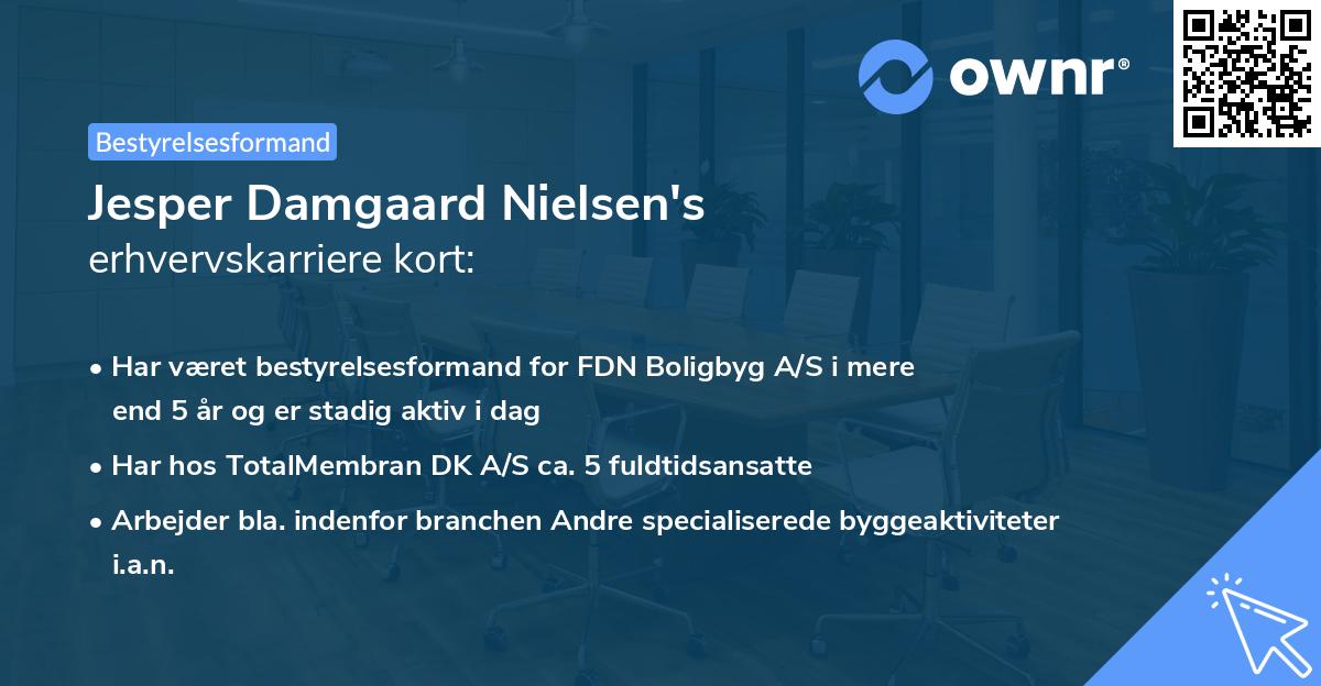Jesper Damgaard Nielsen's erhvervskarriere kort