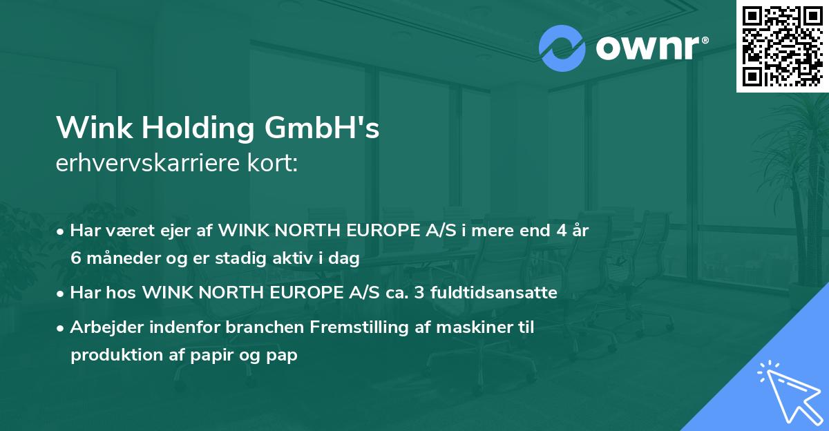 Wink Holding GmbH's erhvervskarriere kort