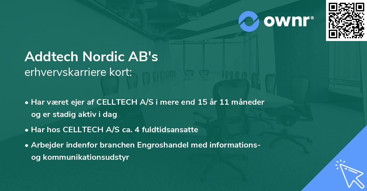 Addtech Nordic AB's erhvervskarriere kort