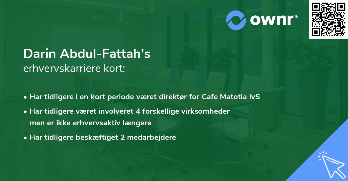 Darin Abdul-Fattah's erhvervskarriere kort