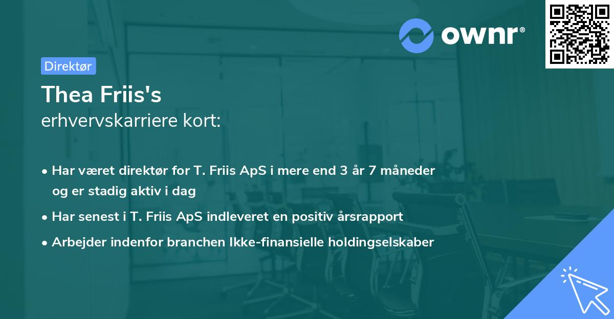 Thea Friis's erhvervskarriere kort