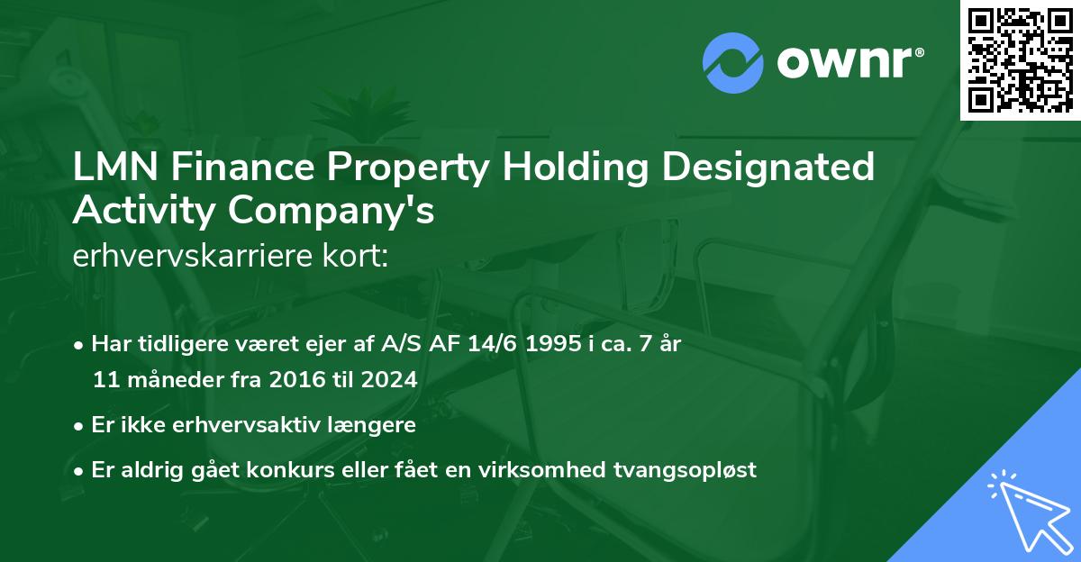 LMN Finance Property Holding Designated Activity Company's erhvervskarriere kort