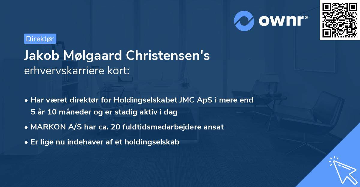 Jakob Mølgaard Christensen's erhvervskarriere kort