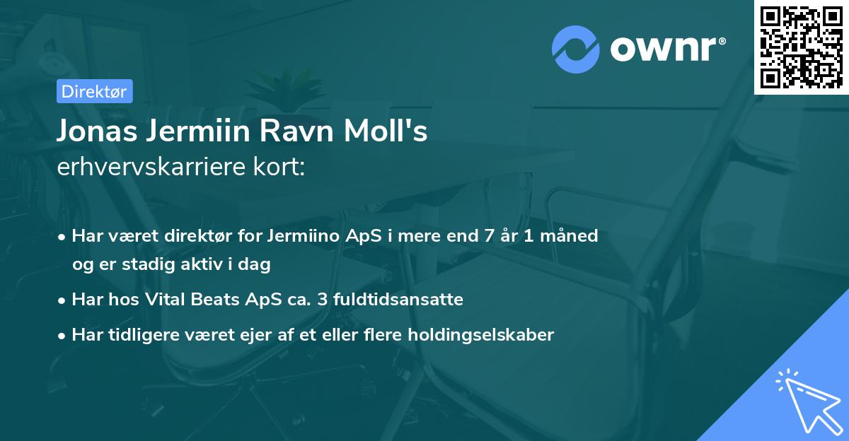 Jonas Jermiin Ravn Moll's erhvervskarriere kort