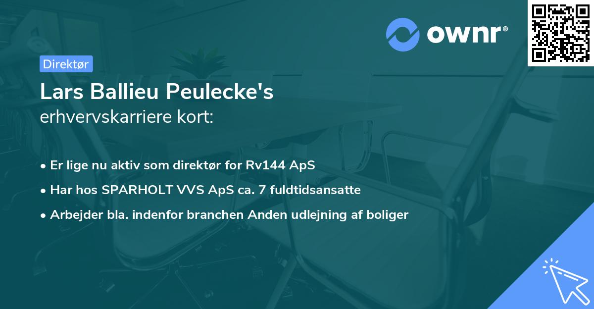 Lars Ballieu Peulecke's erhvervskarriere kort
