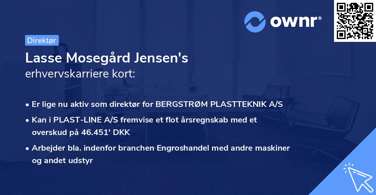 Lasse Mosegård Jensen's erhvervskarriere kort