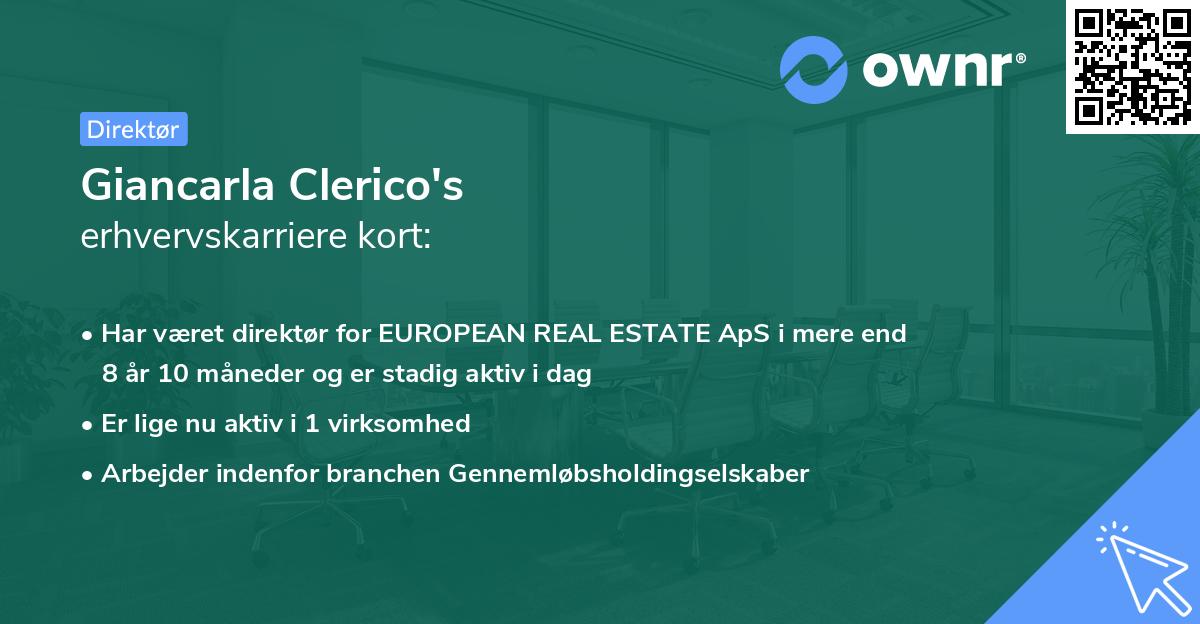 Giancarla Clerico's erhvervskarriere kort