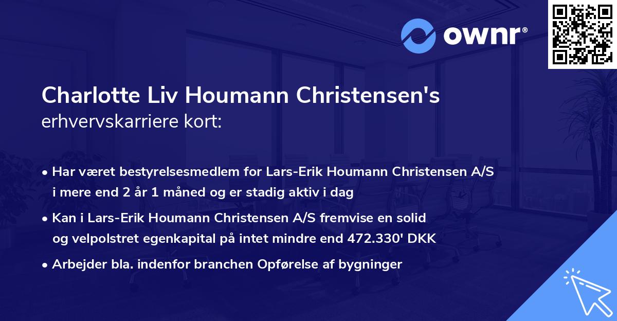 Charlotte Liv Houmann Christensen's erhvervskarriere kort