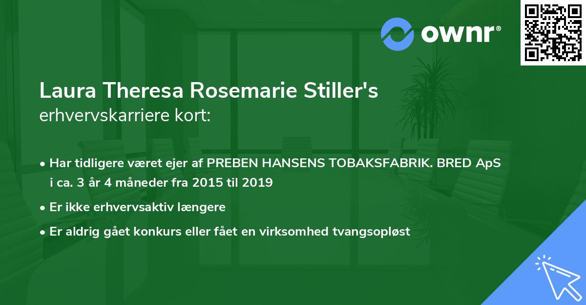 Laura Theresa Rosemarie Stiller's erhvervskarriere kort