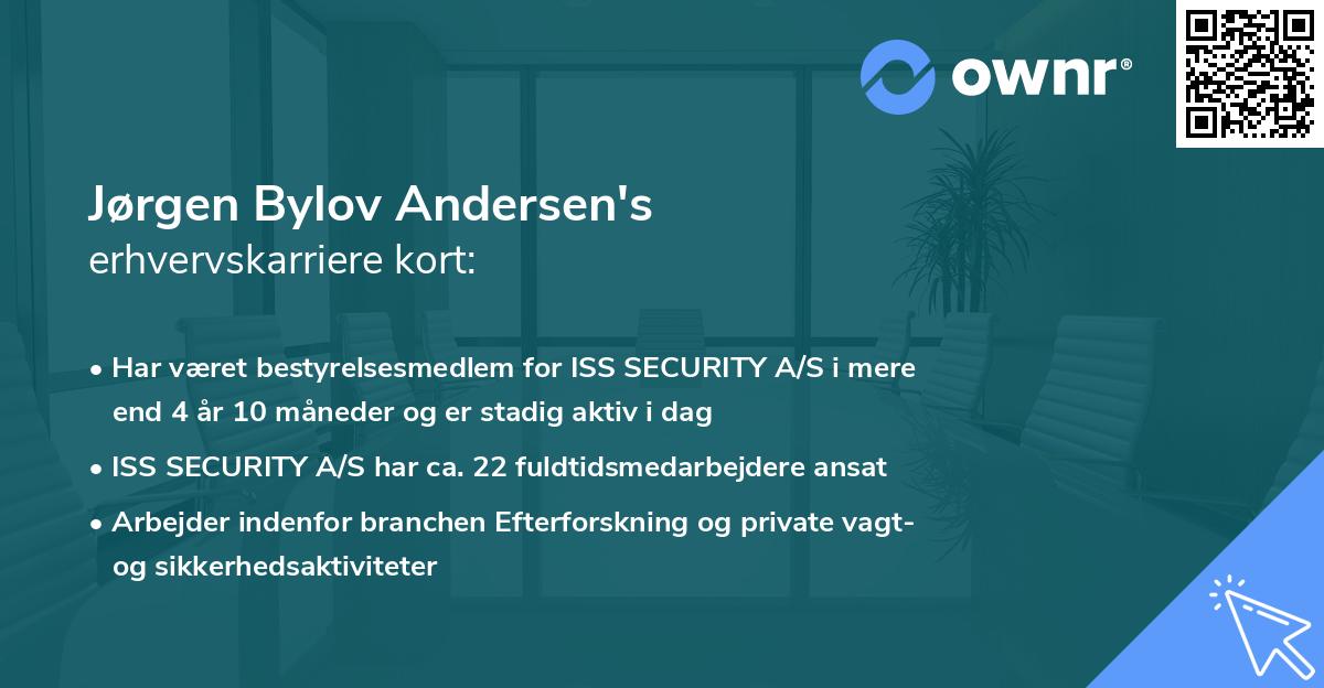 Jørgen Bylov Andersen's erhvervskarriere kort