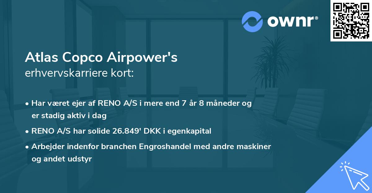 Atlas Copco Airpower's erhvervskarriere kort