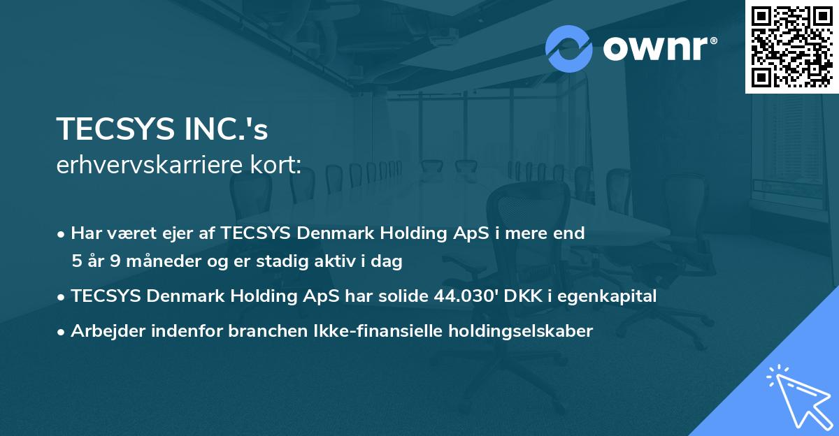 TECSYS INC.'s erhvervskarriere kort