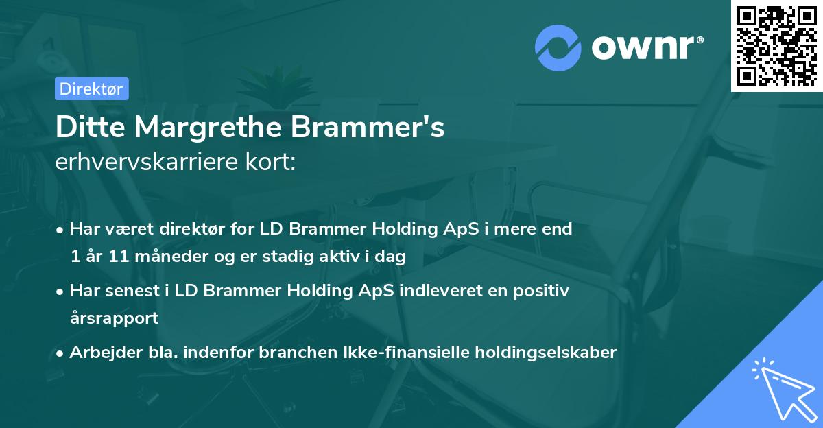 Ditte Margrethe Brammer's erhvervskarriere kort