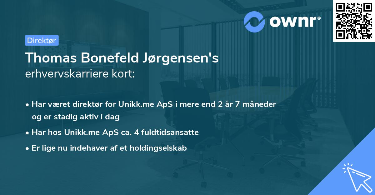 Thomas Bonefeld Jørgensen's erhvervskarriere kort