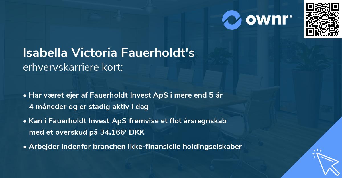 Isabella Victoria Fauerholdt's erhvervskarriere kort