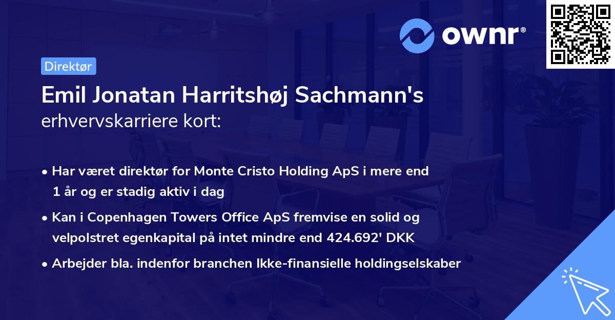 Emil Jonatan Harritshøj Sachmann's erhvervskarriere kort