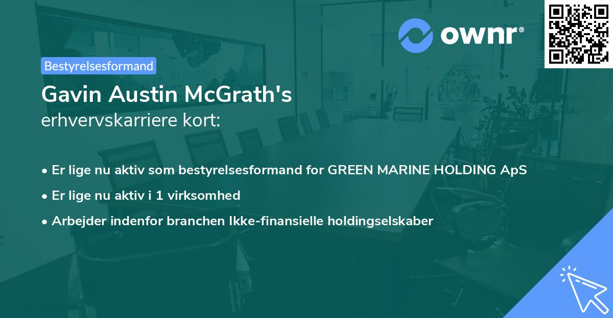 Gavin Austin McGrath's erhvervskarriere kort