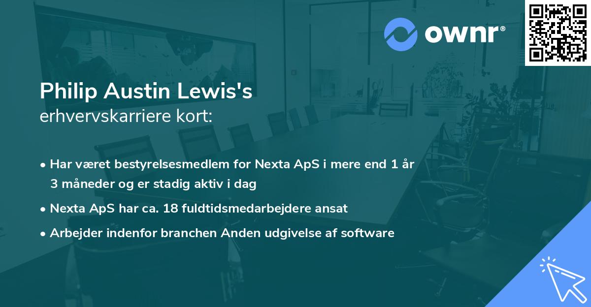 Philip Austin Lewis's erhvervskarriere kort