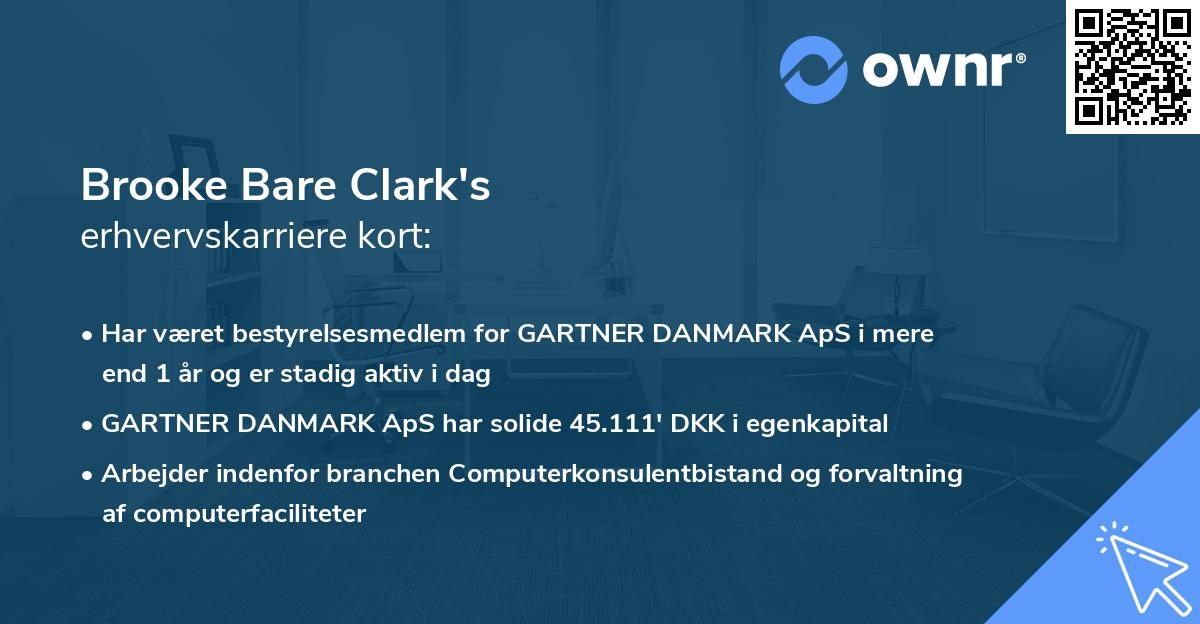 Brooke Bare Clark's erhvervskarriere kort