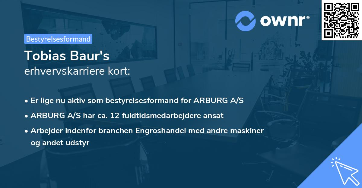 Tobias Baur's erhvervskarriere kort
