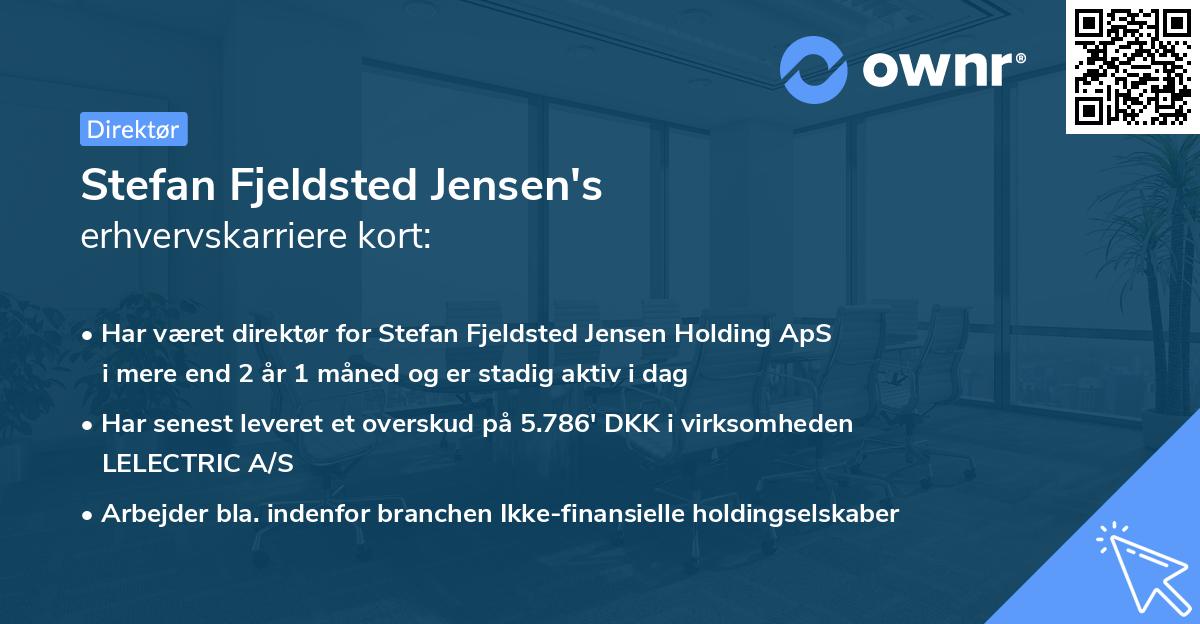 Stefan Fjeldsted Jensen's erhvervskarriere kort