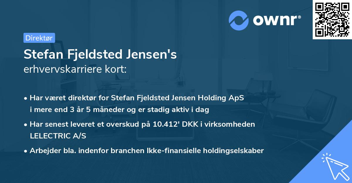 Stefan Fjeldsted Jensen's erhvervskarriere kort