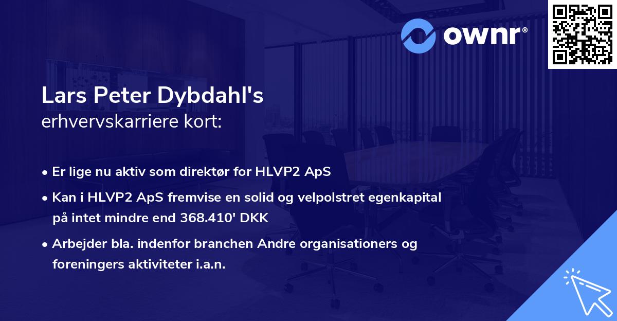 Lars Peter Dybdahl's erhvervskarriere kort