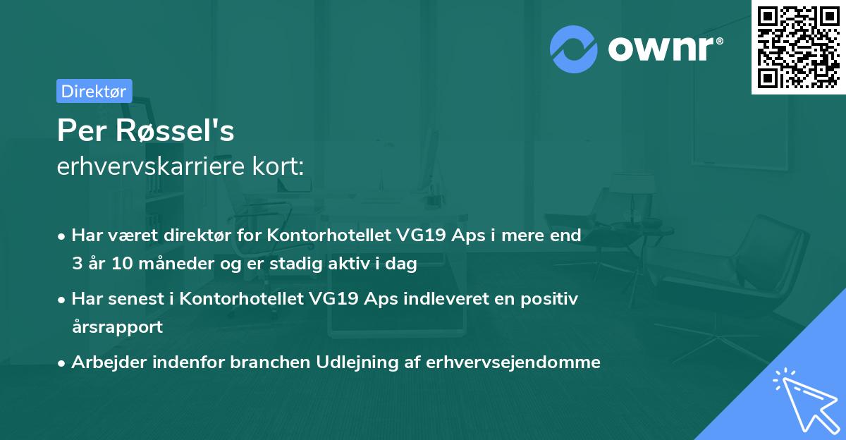 Per Røssel's erhvervskarriere kort