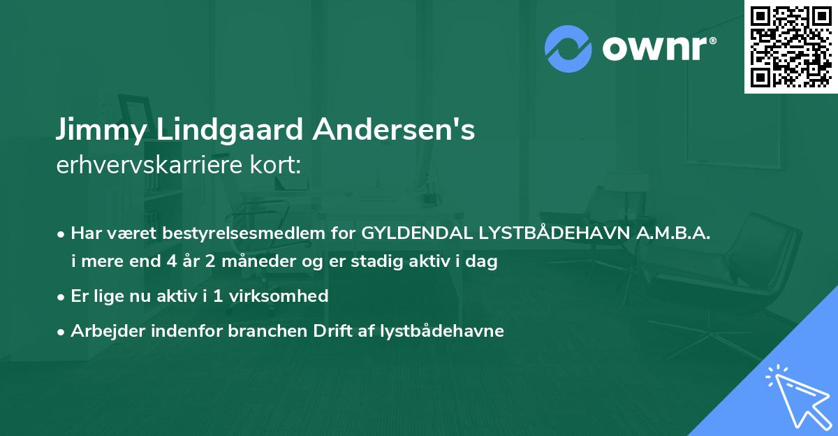 Jimmy Lindgaard Andersen's erhvervskarriere kort
